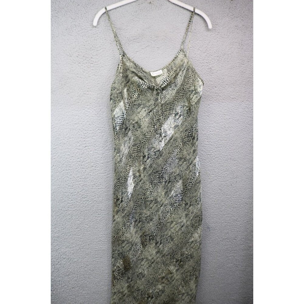 Cinema Etoile Vintage Sheer Animal Print Slip Dress-Size Medium-Y2K